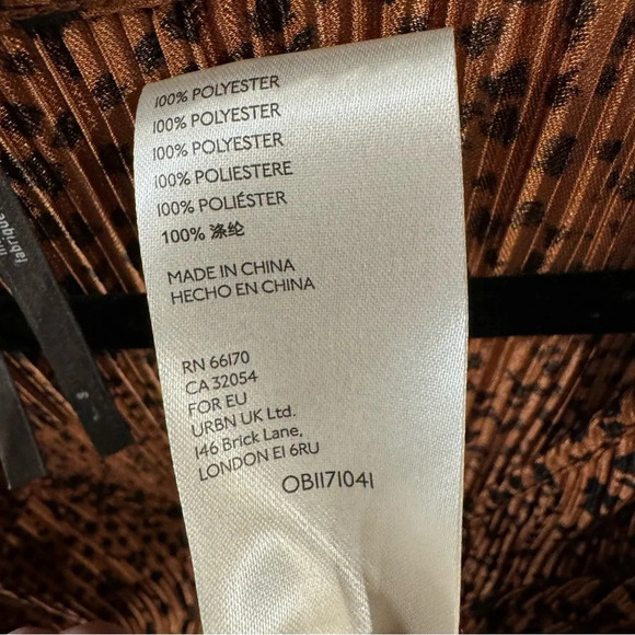 Anthropologie Leopard Print Deep V-neck Drawstring Waist Blouse - Picture 5 of 6